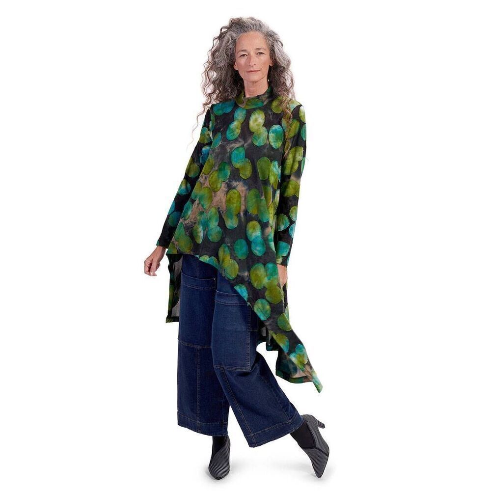 ALEMBIKA Green Dot Asymmetrical Blouse 2 (US 10)
